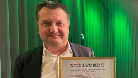 Zlatko Rihter, CEO, titolare della lettera di impegno della SBTi